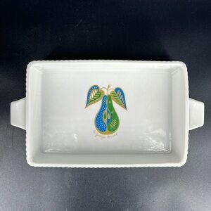George Briard Forbidden Fruit 
Pear Motif Ovenware Dish